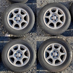 スタッドレスタイヤ・ホイール4本　185/70R14　走行1000km以下　ブリジストンの画像