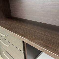★リユースのサカイ高崎店★TJ13841 NITORI 食器棚 ブラウン H180×D40×W119.5 クリーニング済みの画像