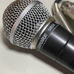 SHURE ダイナミックマイク 565SD / SM58 2点まとめて 音出し確認OK！ マイクヘッドカバー サビ有り コードおまけ 中古現状品 ④の画像
