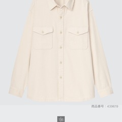 ユニクロ メンズ XSサイズ コーデュロイオーバーサイズワークシャツの画像