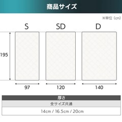 シングルマットレスの画像