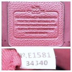 コーチ 2WAYバッグ レザー レディース 34340 保存袋付きの画像