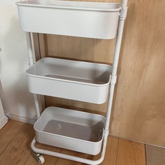 ワゴン　トローリー　ホワイト　スチールの画像