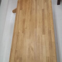 リユースのサカイ栃木店★ジモティ割あり★  テーブル ベージュ×グリーン W90×D50.5×H35.5 クリーニング済み TC12192の画像