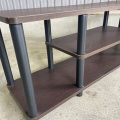 K50 家具 シンプル モダン テレビ台 TVボード ローボード ダークブラウン 木目調 収納棚 多目的ラック AVボード オープンシェルフの画像