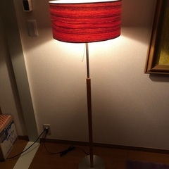 フロアライト／電気スタンド（ブラウン×シルバー）の画像