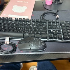 ゲーミングスタイルのキーボードとマウス
の画像