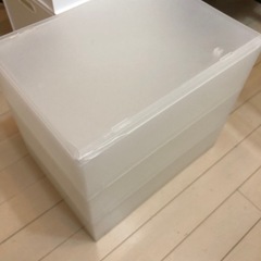 無印良品　3段引き出し付き収納ケースの画像