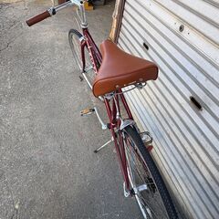 MICHELIN クロスバイク 7段変速 ワインレッド クラシックデザインの画像