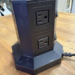 タワー型 電源タップ USBポート付き（JL製）延長コード付きの画像