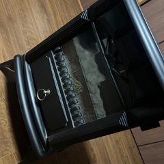 暖炉型ファンヒーター 黒 ブラック インテリア ストーブの画像