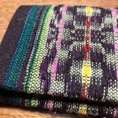 北海道手織りつむぎ　ユーカラ織長財布の画像