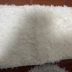 ベージュ ラグカーペット 200×160cm 新品未使用 ミニラグ付き の画像