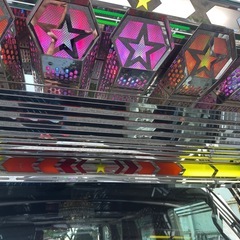 デコトラ　キャンター　ダブルキャブ　マニ割り　煙突マフラー　５速ＭＴの画像