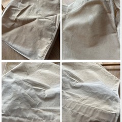 折り畳み木製フレームコットンランドリーバスケットの画像