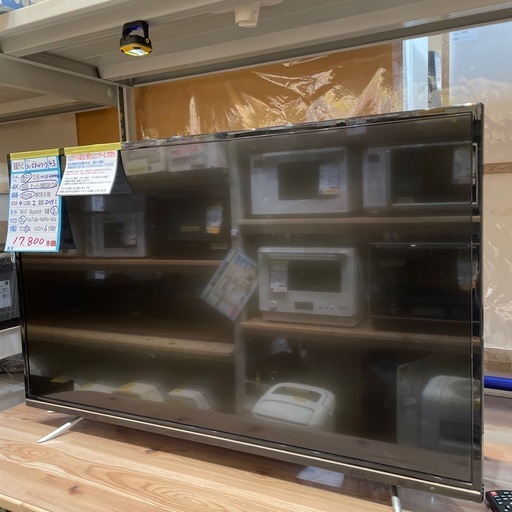 配送可【ティーズネットワーク】4K対応 43V液晶テレビ★2019年製　クリーニング済み/6ヶ月保証付き【管理番号】1228 橋