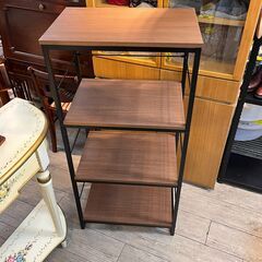 ニトリ 4段シェルフ ラック 組合せシェルフ本体(ファル 1259 MBR/BK) 横幅59cm奥行40cm高さ123cm★買取帝国 志木店の画像