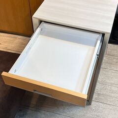 WISE サイドチェスト 4段 引出し 仕切り付き デスク横 KWB-237 横幅42cm奥行55cm高さ73cm★買取帝国 志木店の画像