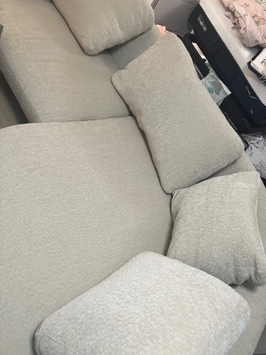 【定価34万円／大塚家具／受注生産】カウチソファ2点セット 右カウチ 芦屋 ※軽度汚れあり
