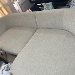【定価34万円／受注生産】カウチソファ2点セット 右カウチ 芦屋 ※軽度汚れありの画像