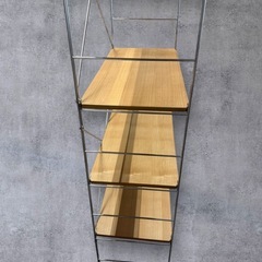 無印良品 ステンレスユニットシェルフォーク材棚セット ワイド大の画像