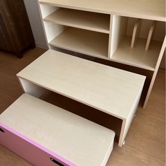 LOWYA ランドセルラック テーブル　ベンチの画像