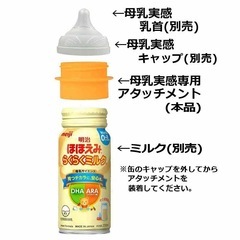らくらくミルクアタッチメント明治ほほえみらくらくミルク120mlアタッチメントの画像