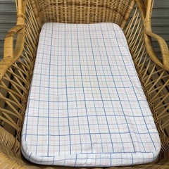 ラタン　籐　ベビーベッド　アンティーク　ゆりかご　ヴィンテージ　レトロの画像