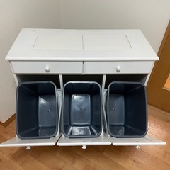 ゴミ箱　キッチンカウンター　ダストボックス　3連の画像