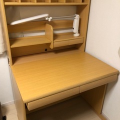 ライト付きシステムデスク　美品　組み立て説明書あり　100000円→5000円の画像