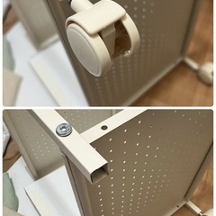 山善？　キャスター付　スチールラック 2段 ホワイト　地域限定無料配送の画像