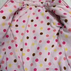 ミキハウス　100 ホットビスケッツ　うさこ リボン刺繍 　中綿ジャンパーの画像