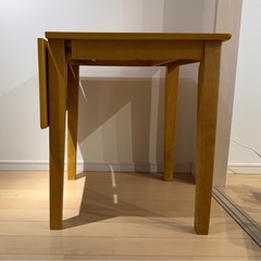 伸縮テーブル 天然木  幅60cm 幅90cm の画像