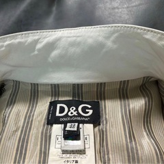 希少！DOLCE &GABBANA ホワイトのライダース 銀色の差し色最高‼️の画像