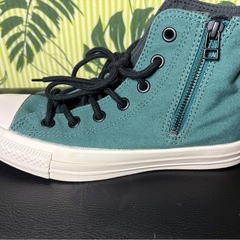 コンバースconverse スニーカー　ハイカット　グリーン　24cmの画像