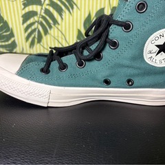コンバースconverse スニーカー　ハイカット　グリーン　24cmの画像
