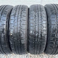 2023年製タイヤ バリ溝 NBOX 純正アルミ タイヤホイールセット 155/65R14 の画像