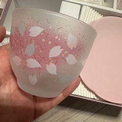 食器５点セット　桜柄新品ガラス製品です。の画像