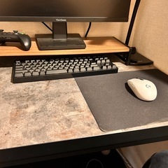 ニトリ製　シェルフデスクワゴンセット(グレー)の画像