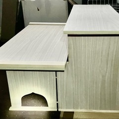 店舗什器★二段棚★折りたたみ式★難ありの画像