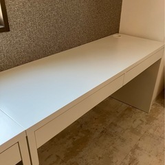 IKEA  デスク 2台セット　ホワイト MICKE ミッケの画像