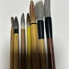 🌀USED 書道練習用セット　(墨、筆、文鎮、半紙)🌀の画像