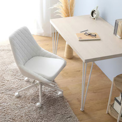 ニトリ　大人かわいいチェア (LueuR リュウール WH）の画像