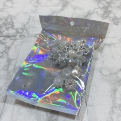 クロックス　ジビッツ　キラキラ　シルバー　白　花　くま　チェーン　y2k 36の画像