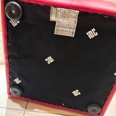 大塚家具 レザー スツール 赤の画像