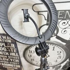 LUXSURE リングライト 撮影用ライト スマホ 三脚 ライト 俯瞰撮影 スマホスタンド ライト付きの画像