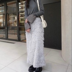 定価5,980円　フリンジジャガードタイトスカート　Mサイズの画像