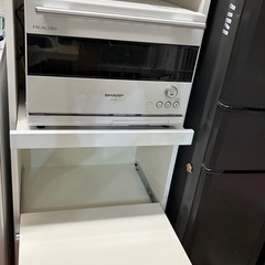 【松田家具】　国産レンジボード　「メッカ」　幅59cm 奥行42cm 高さ178cm レンジ台　ラックの画像