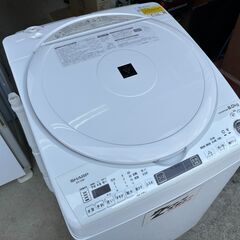 【動作保証あり】SHARP シャープ 2022年 ES-TX8F-W 8.0kg / 4.5kg 全自動洗濯乾燥機【管理KRS823】の画像