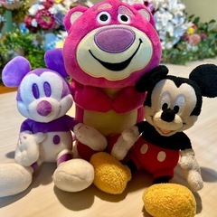 ディズニーぬいぐるみ3体　の画像